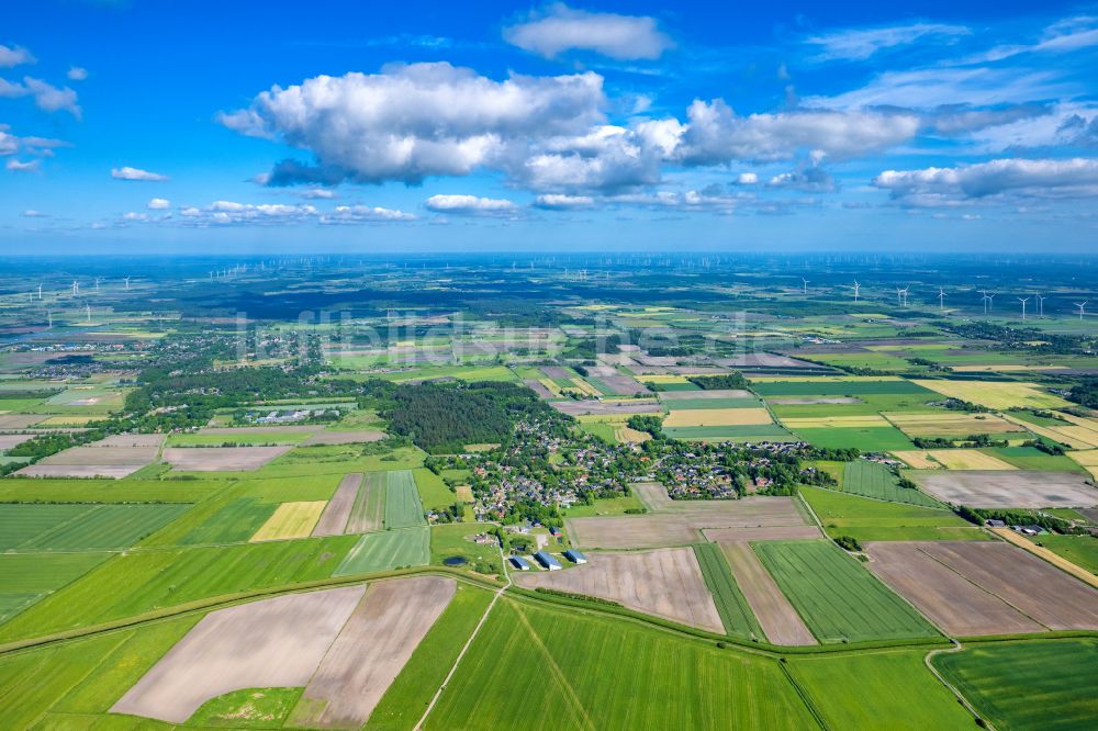 Luftaufnahme Humptrup - Ortsansicht in Grellsbüll im Bundesland Schleswig-Holstein, Deutschland