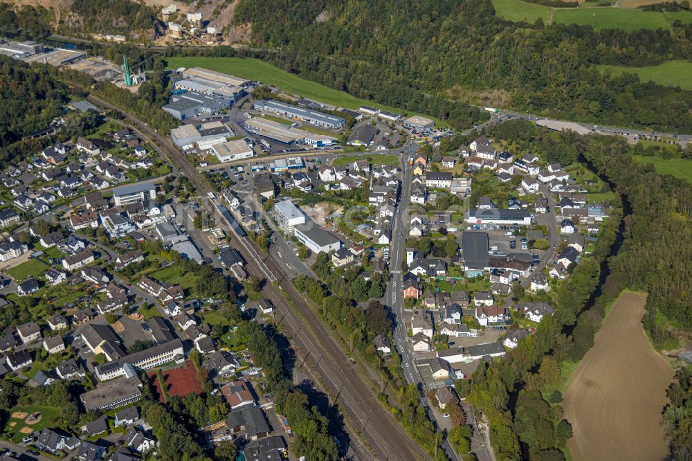 Grevenbrück von oben - Ortsansicht in Grevenbrück im Bundesland Nordrhein-Westfalen, Deutschland