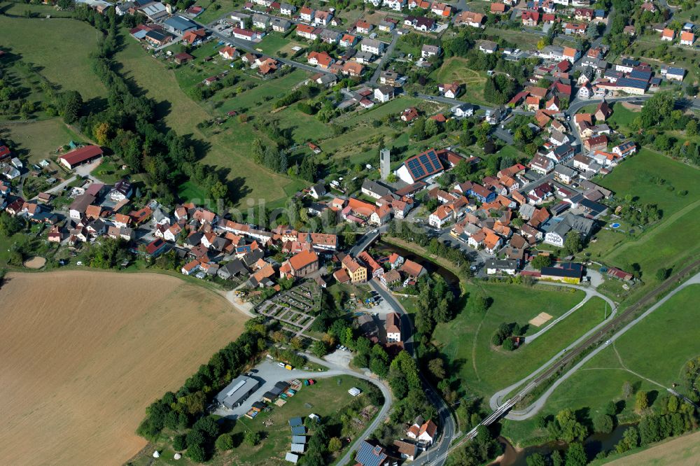 Luftaufnahme Gräfendorf - Ortsansicht in Gräfendorf im Bundesland Bayern, Deutschland