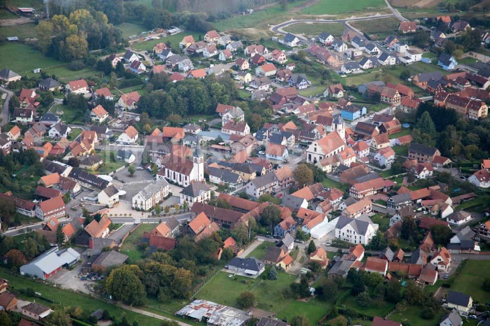 Gries von oben - Ortsansicht in Gries in Grand Est, Frankreich