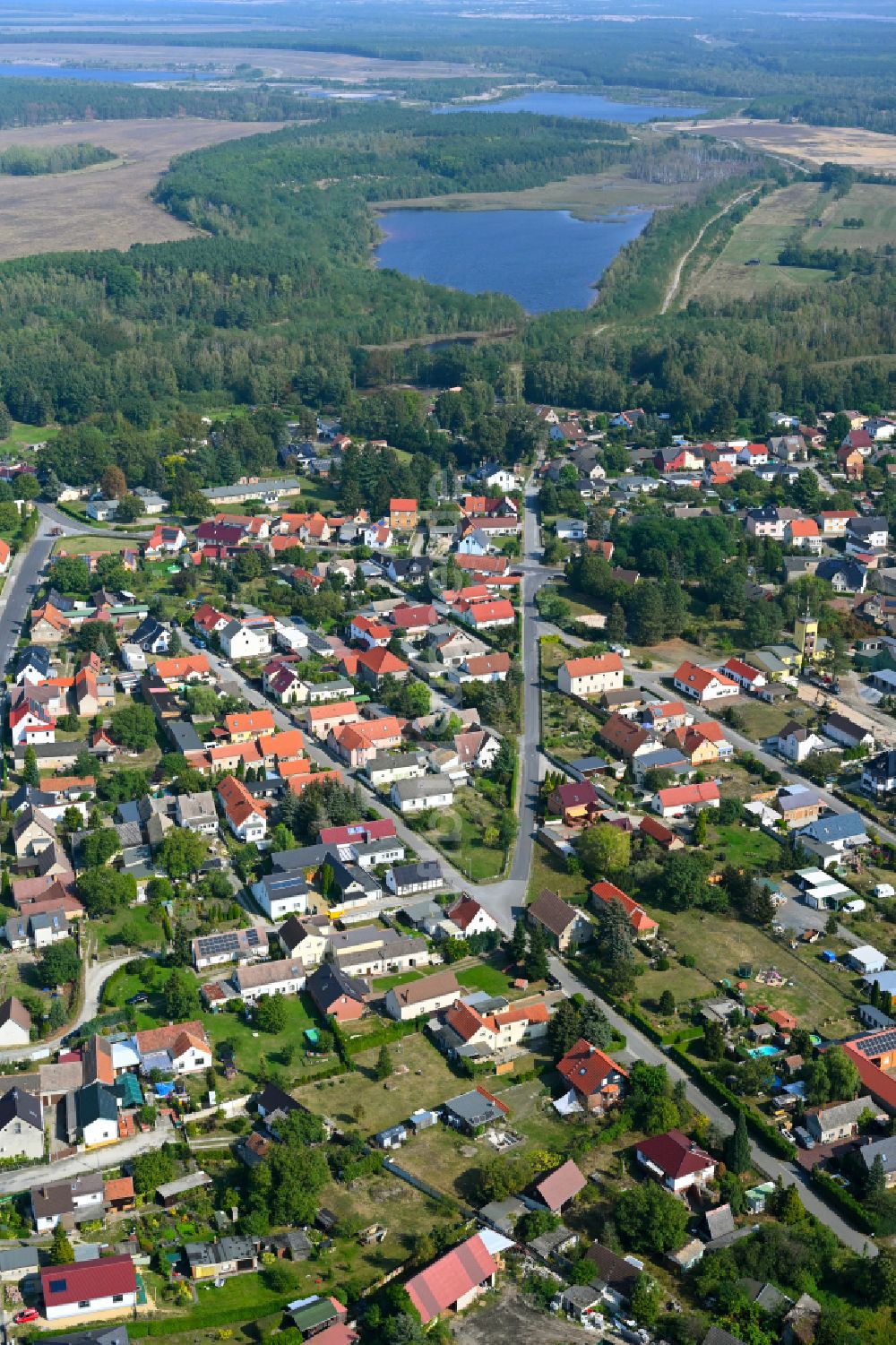 Luftaufnahme Grünewalde - Ortsansicht in Grünewalde im Bundesland Brandenburg, Deutschland