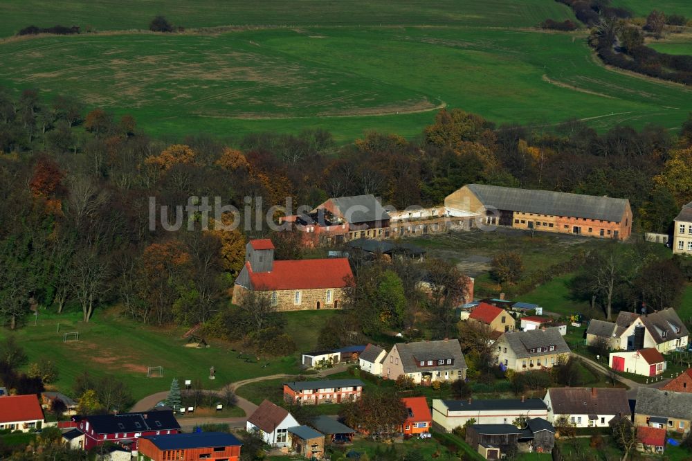 Gerswalde OT Groß Fredenwalde von oben - Ortsansicht von Groß Fredenwalde in Gerswalde im Bundesland Brandenburg