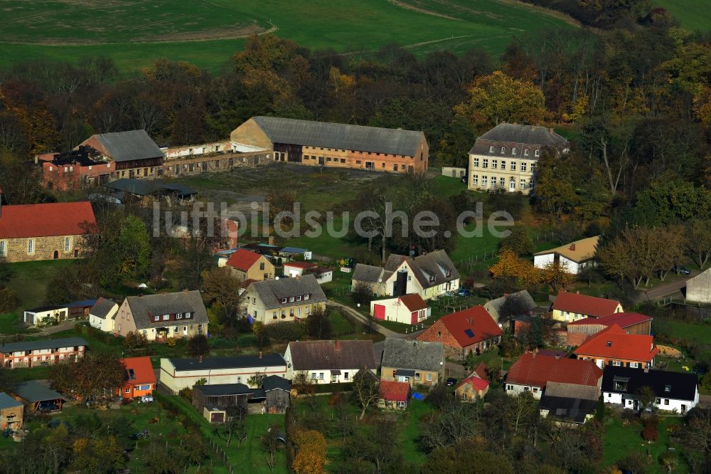 Gerswalde OT Groß Fredenwalde aus der Vogelperspektive: Ortsansicht von Groß Fredenwalde in Gerswalde im Bundesland Brandenburg