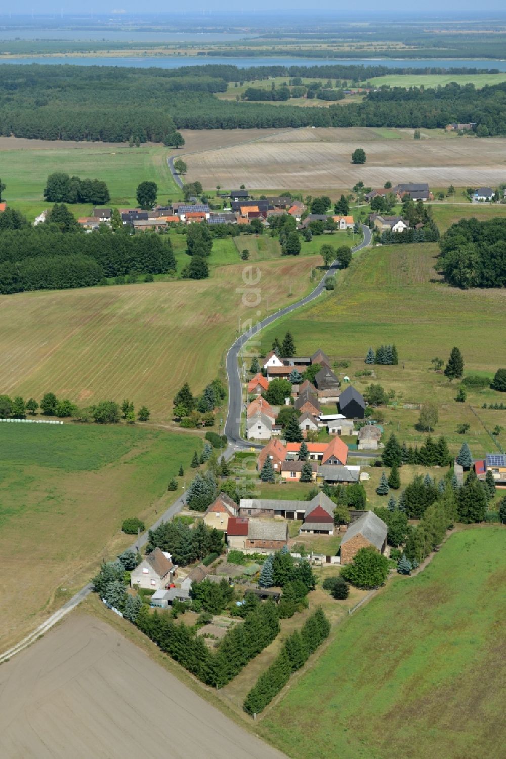 Groß-Mehßow von oben - Ortsansicht von Groß-Mehßow im Bundesland Brandenburg