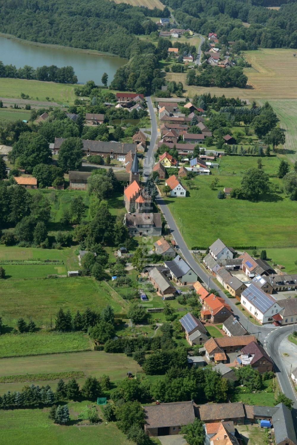 Groß-Mehßow aus der Vogelperspektive: Ortsansicht von Groß-Mehßow im Bundesland Brandenburg