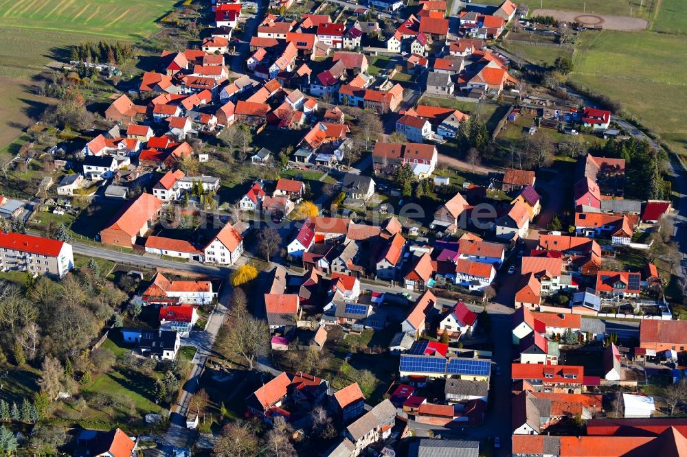 Großbrüchter von oben - Ortsansicht in Großbrüchter im Bundesland Thüringen, Deutschland