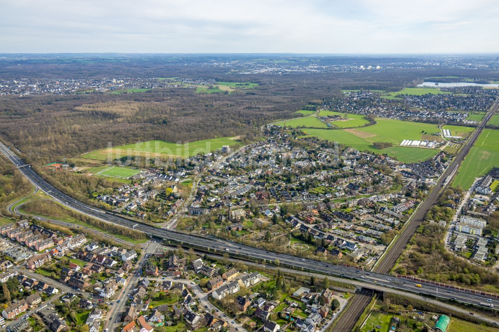 Luftaufnahme Großenbaum - Ortsansicht in Großenbaum im Bundesland Nordrhein-Westfalen, Deutschland