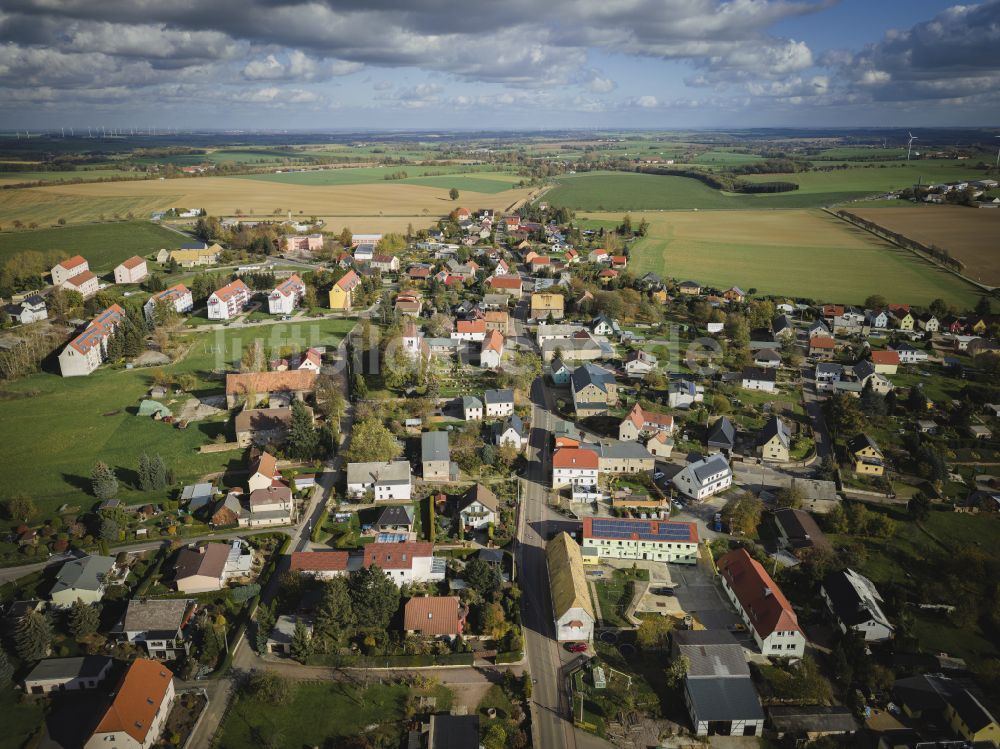 Großweitzschen aus der Vogelperspektive: Ortsansicht in Großweitzschen im Bundesland Sachsen, Deutschland