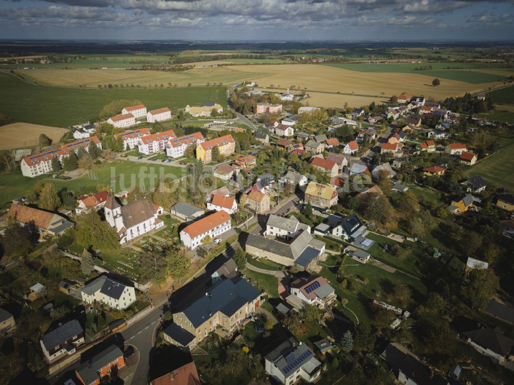 Luftaufnahme Großweitzschen - Ortsansicht in Großweitzschen im Bundesland Sachsen, Deutschland