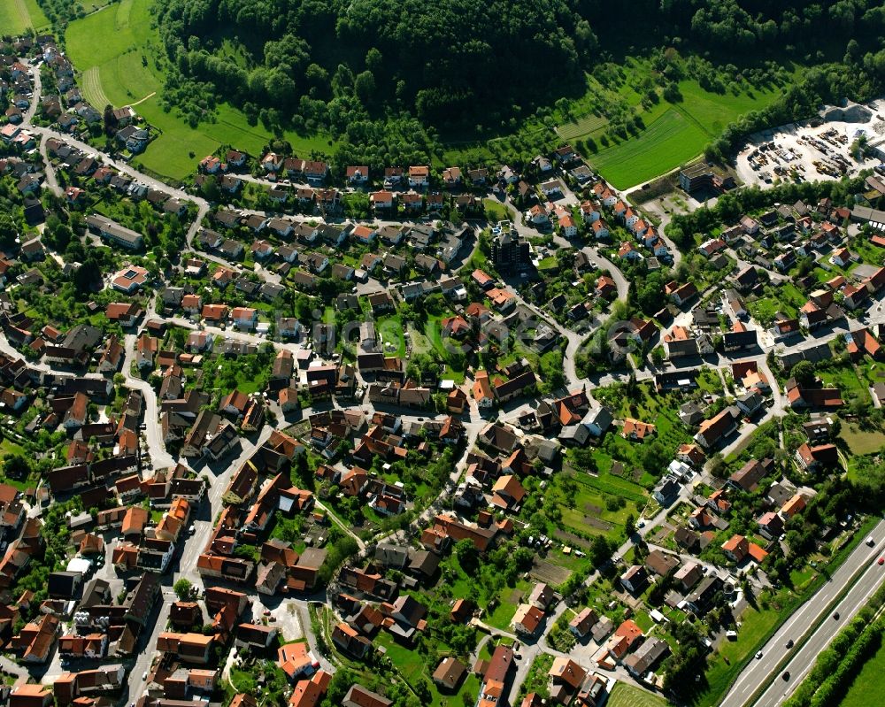 Luftaufnahme Gruibingen - Ortsansicht in Gruibingen im Bundesland Baden-Württemberg, Deutschland