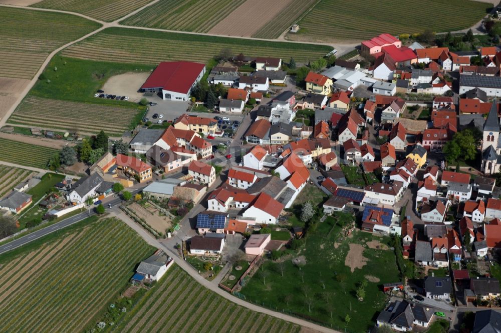 Luftbild Gundheim - Ortsansicht von Gundheim ist eine Ortsgemeinde im Landkreis Alzey-Worms in Rheinland-Pfalz