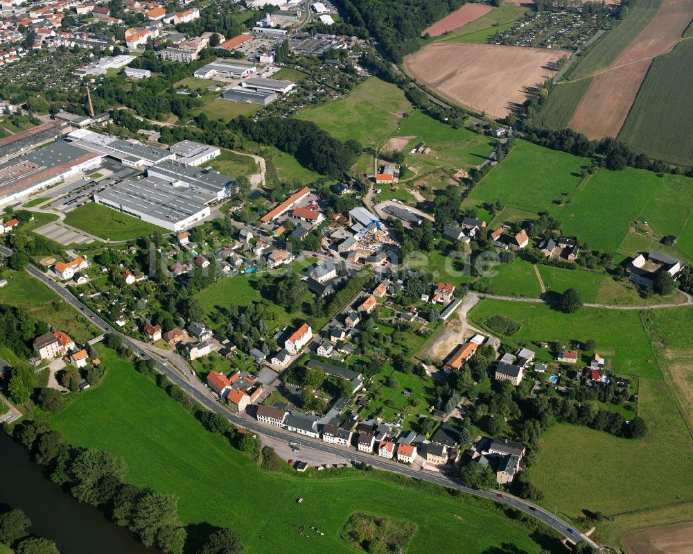 Luftbild Gunnersdorf - Ortsansicht in Gunnersdorf im Bundesland Sachsen, Deutschland