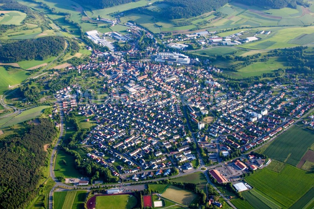 Hardheim aus der Vogelperspektive: Ortsansicht in Hardheim im Bundesland Baden-Württemberg, Deutschland