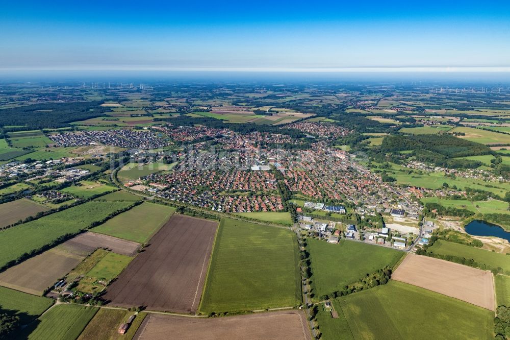 Harsefeld von oben - Ortsansicht in Harsefeld im Bundesland Niedersachsen, Deutschland