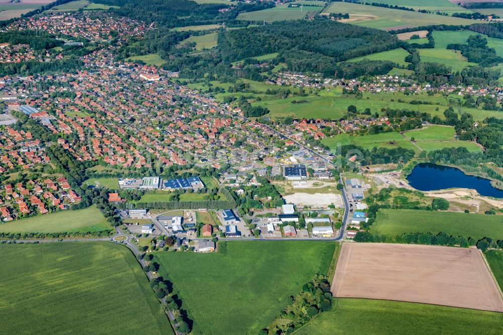 Harsefeld aus der Vogelperspektive: Ortsansicht in Harsefeld im Bundesland Niedersachsen, Deutschland