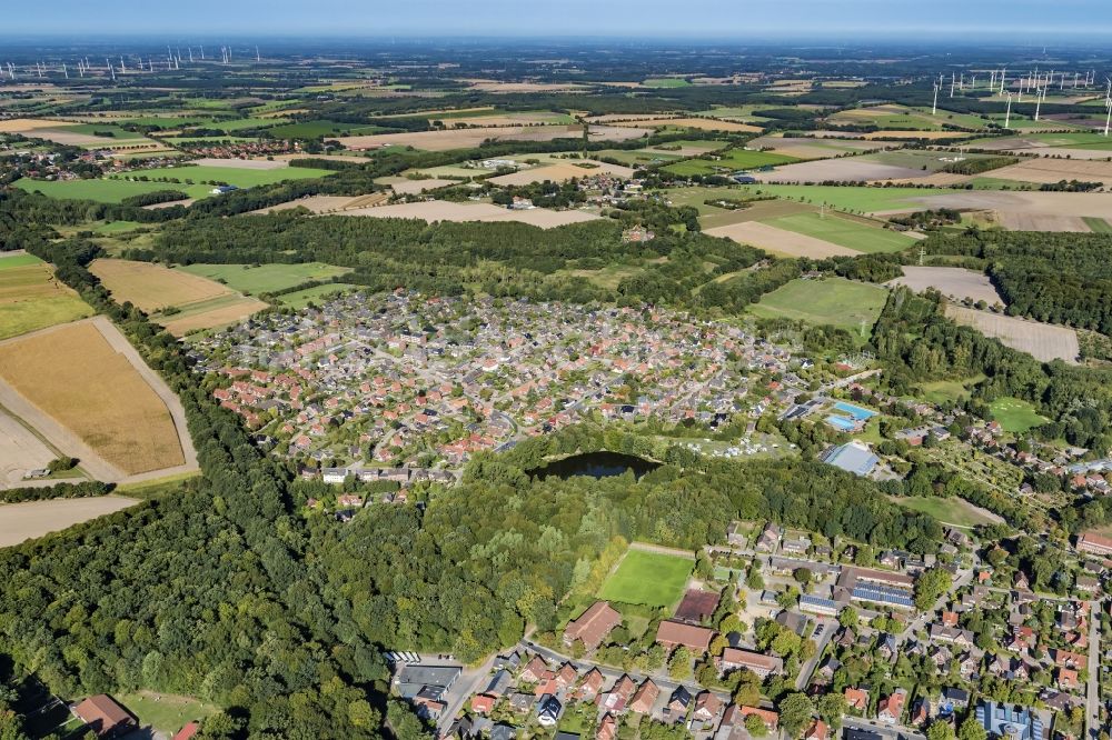 Luftaufnahme Harsefeld - Ortsansicht in Harsefeld im Bundesland Niedersachsen, Deutschland