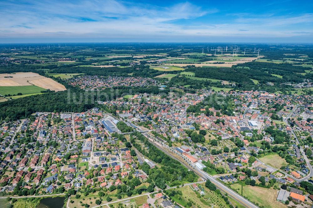 Luftaufnahme Harsefeld - Ortsansicht in Harsefeld im Bundesland Niedersachsen, Deutschland