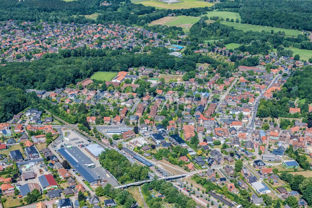 Harsefeld aus der Vogelperspektive: Ortsansicht in Harsefeld im Bundesland Niedersachsen, Deutschland