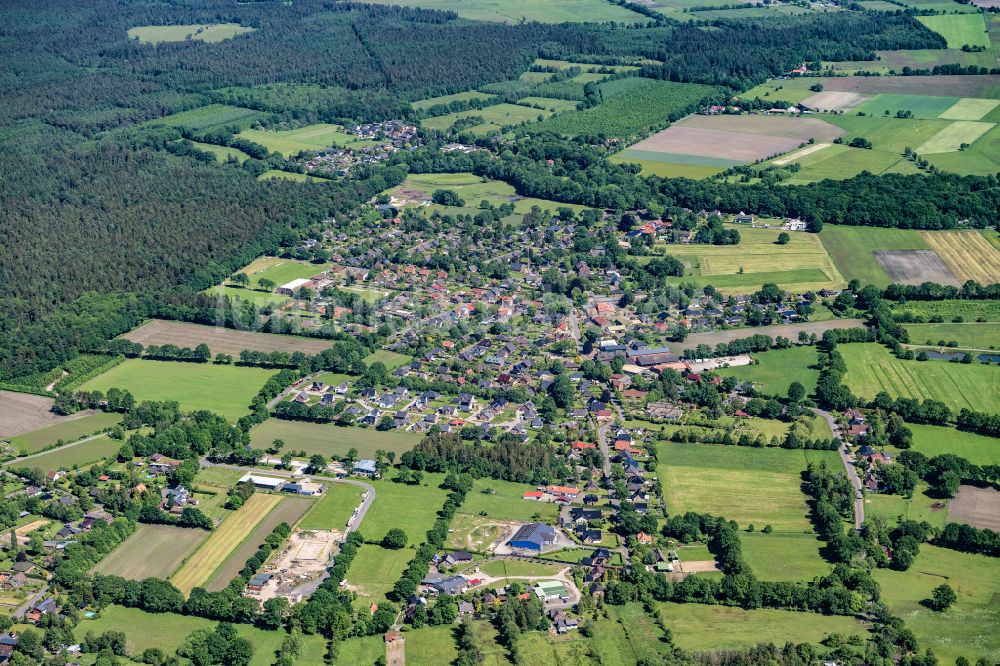 Hartenholm aus der Vogelperspektive: Ortsansicht in Hartenholm im Bundesland Schleswig-Holstein, Deutschland