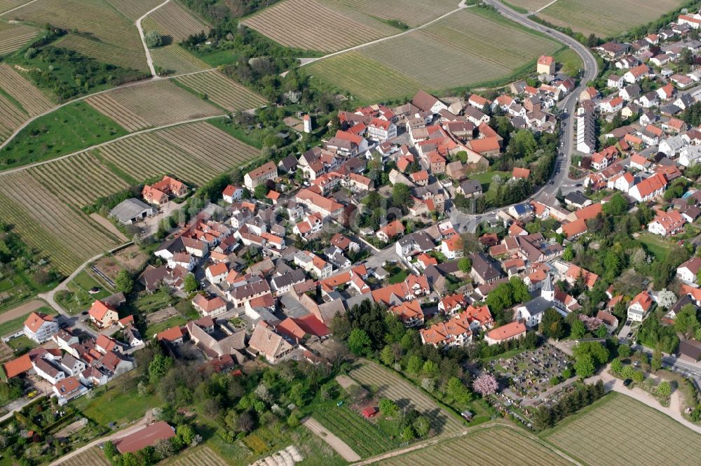 Harxheim aus der Vogelperspektive: Ortsansicht von Harxheim im Bundesland Rheinland-Pfalz