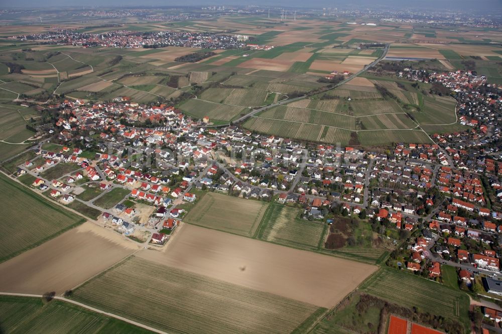 Harxheim aus der Vogelperspektive: Ortsansicht von Harxheim im Bundesland Rheinland-Pfalz