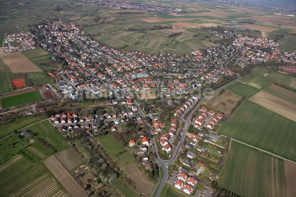 Harxheim aus der Vogelperspektive: Ortsansicht von Harxheim im Bundesland Rheinland-Pfalz