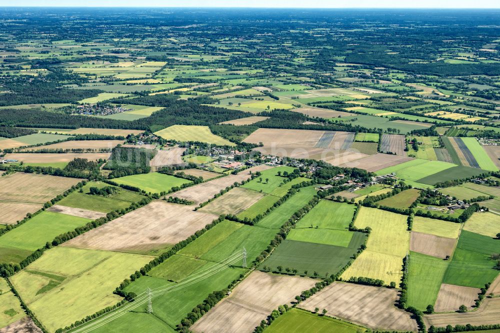 Hasenmoor von oben - Ortsansicht in Hasenmoor im Bundesland Schleswig-Holstein, Deutschland