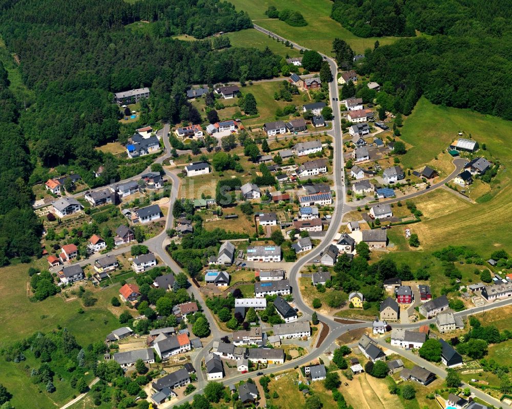 Luftaufnahme Hattgenstein - Ortsansicht von Hattgenstein im Bundesland Rheinland-Pfalz