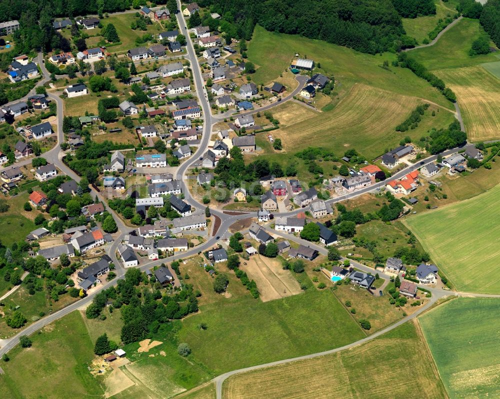 Hattgenstein von oben - Ortsansicht von Hattgenstein im Bundesland Rheinland-Pfalz