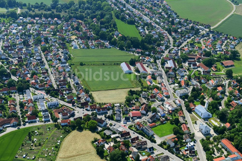 Luftaufnahme Hebertshausen - Ortsansicht in Hebertshausen im Bundesland Bayern, Deutschland