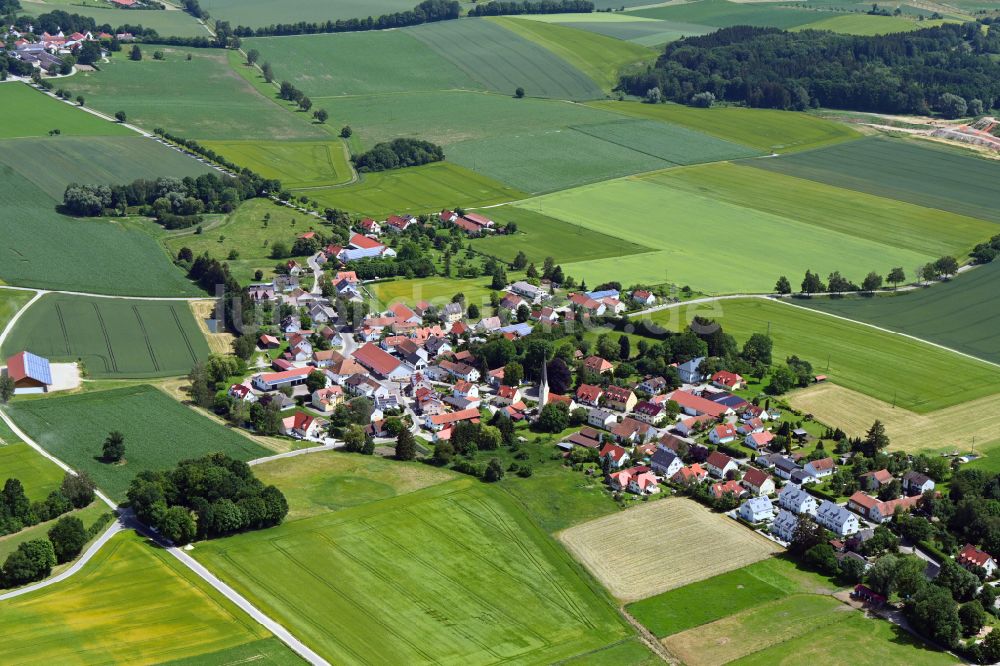 Hebertshausen von oben - Ortsansicht in Hebertshausen im Bundesland Bayern, Deutschland