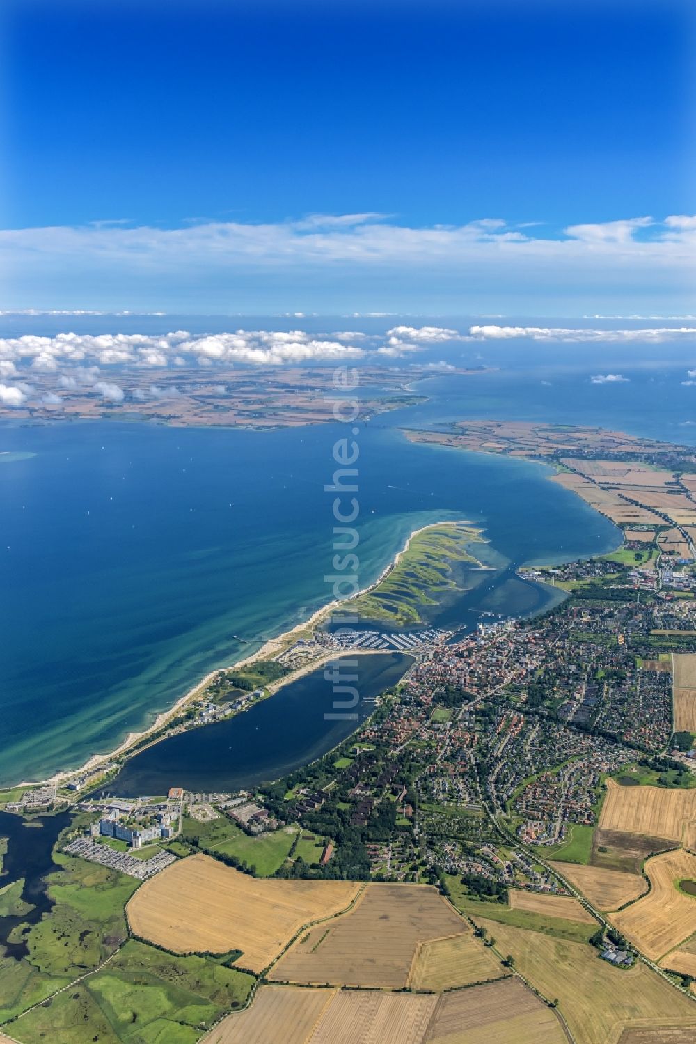 Luftaufnahme Heiligenhafen - Ortsansicht von Heiligenhafen im Bundesland Schleswig-Holstein