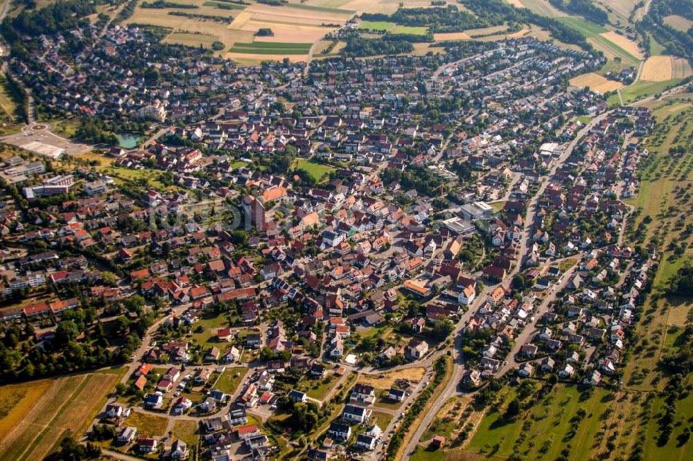 Luftaufnahme Heimsheim - Ortsansicht in Heimsheim im Bundesland Baden-Württemberg, Deutschland