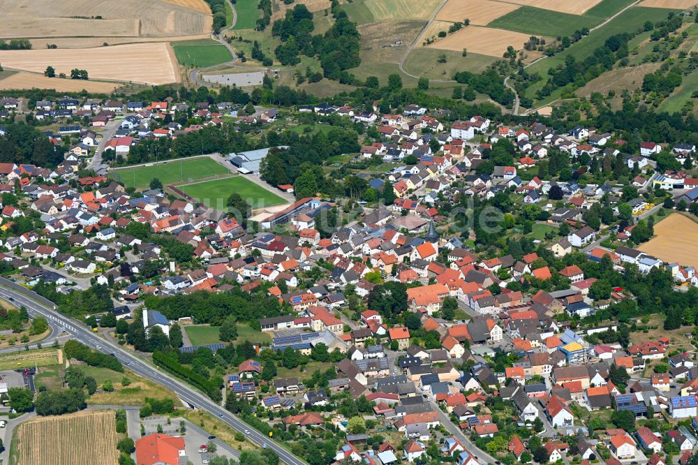 Luftaufnahme Helmstadt-Bargen - Ortsansicht in Helmstadt-Bargen im Bundesland Baden-Württemberg, Deutschland