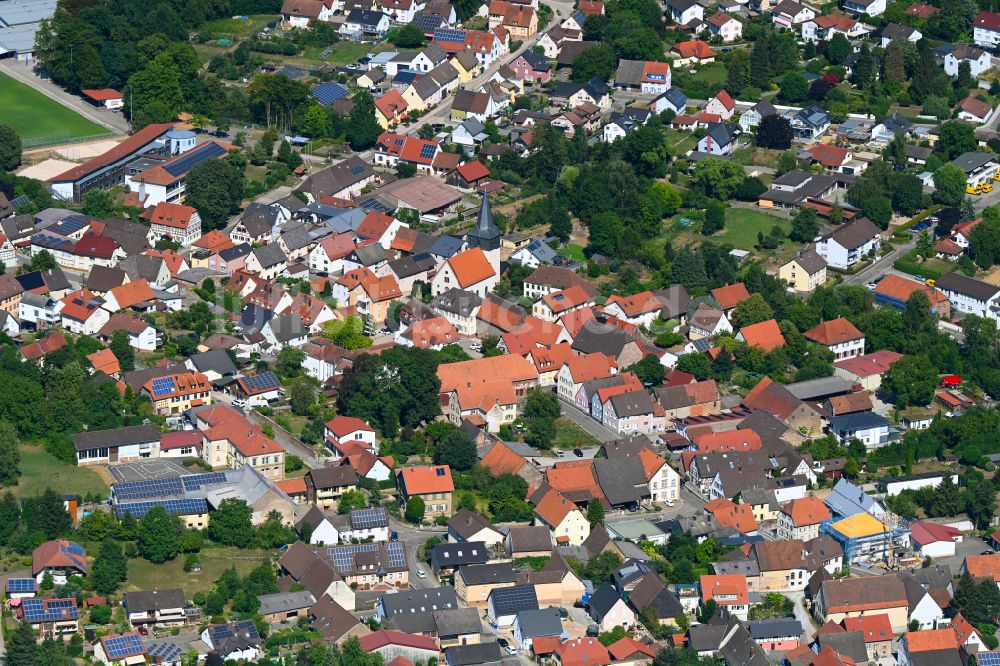 Helmstadt-Bargen von oben - Ortsansicht in Helmstadt-Bargen im Bundesland Baden-Württemberg, Deutschland