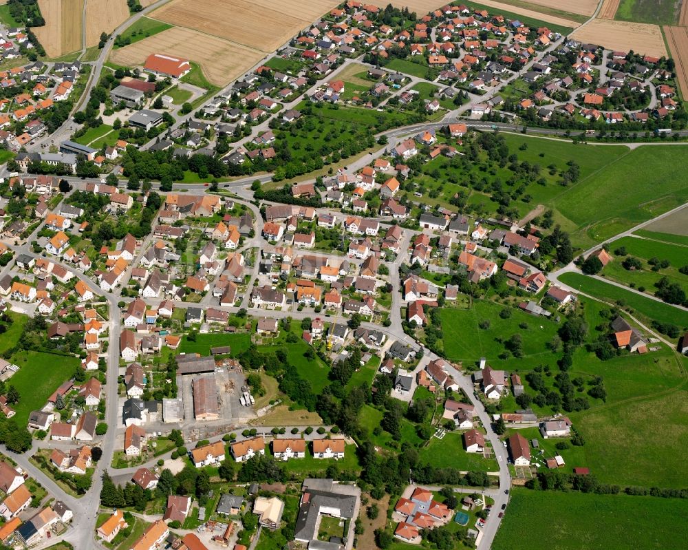 Herbertingen von oben - Ortsansicht in Herbertingen im Bundesland Baden-Württemberg, Deutschland