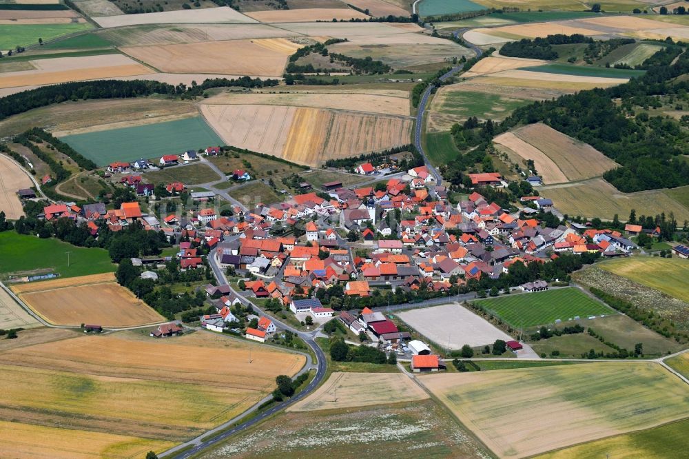 Herbstadt aus der Vogelperspektive: Ortsansicht in Herbstadt im Bundesland Bayern, Deutschland