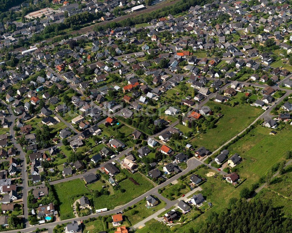 Herdorf aus der Vogelperspektive: Ortsansicht von in Herdorf im Bundesland Rheinland-Pfalz