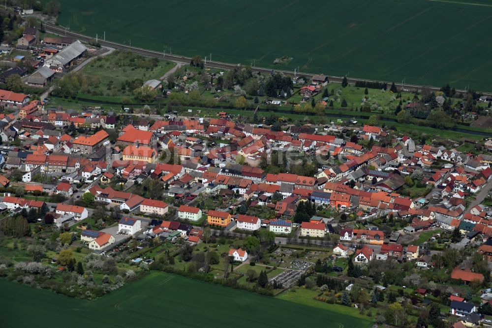 Heringen/Helme aus der Vogelperspektive: Ortsansicht in Heringen/Helme im Bundesland Thüringen