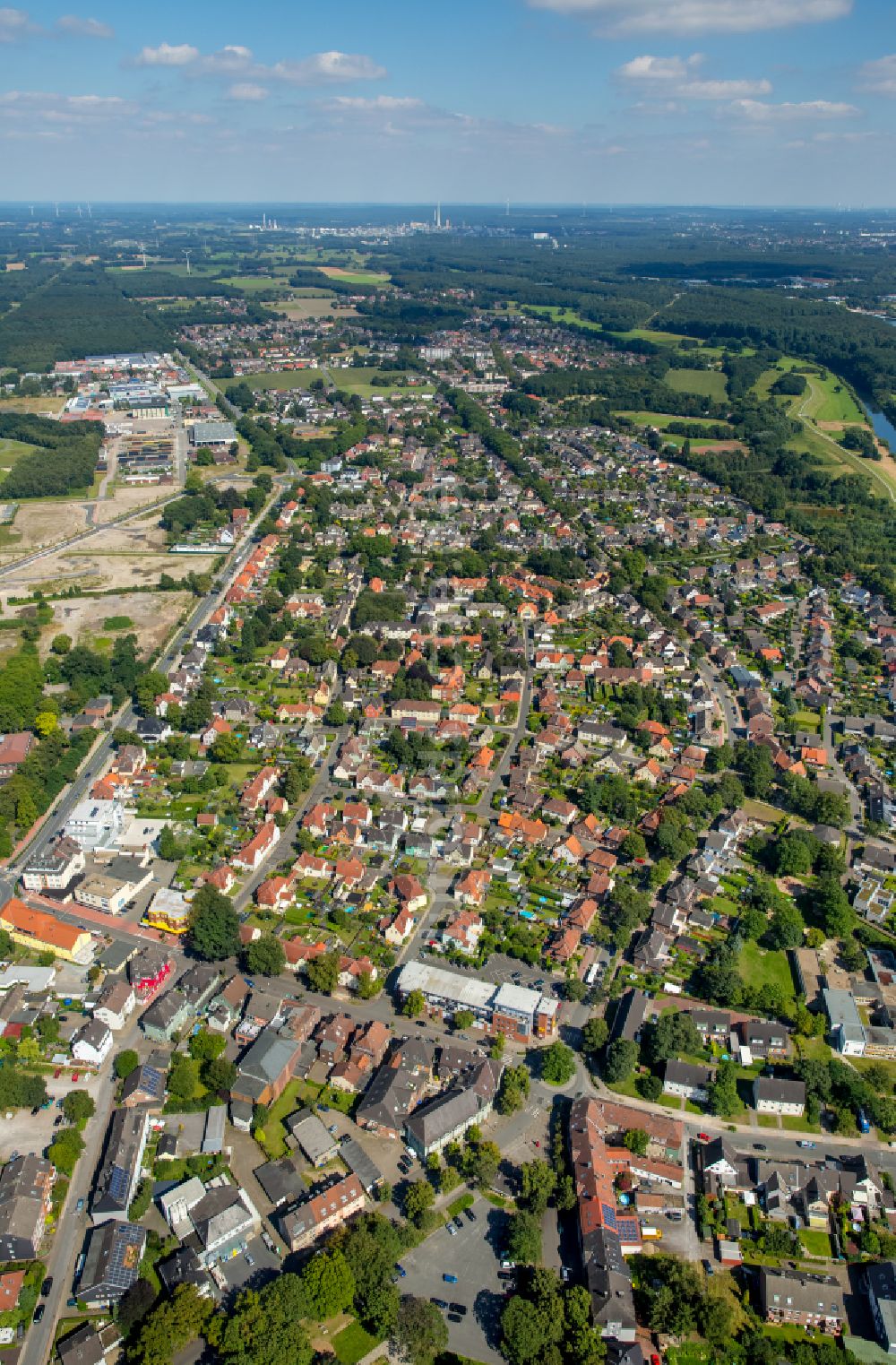 Hervest aus der Vogelperspektive: Ortsansicht von Hervest in Dorsten im Bundesland Nordrhein-Westfalen