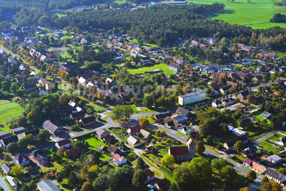 Herzberg (Mark) aus der Vogelperspektive: Ortsansicht in Herzberg (Mark) im Bundesland Brandenburg, Deutschland