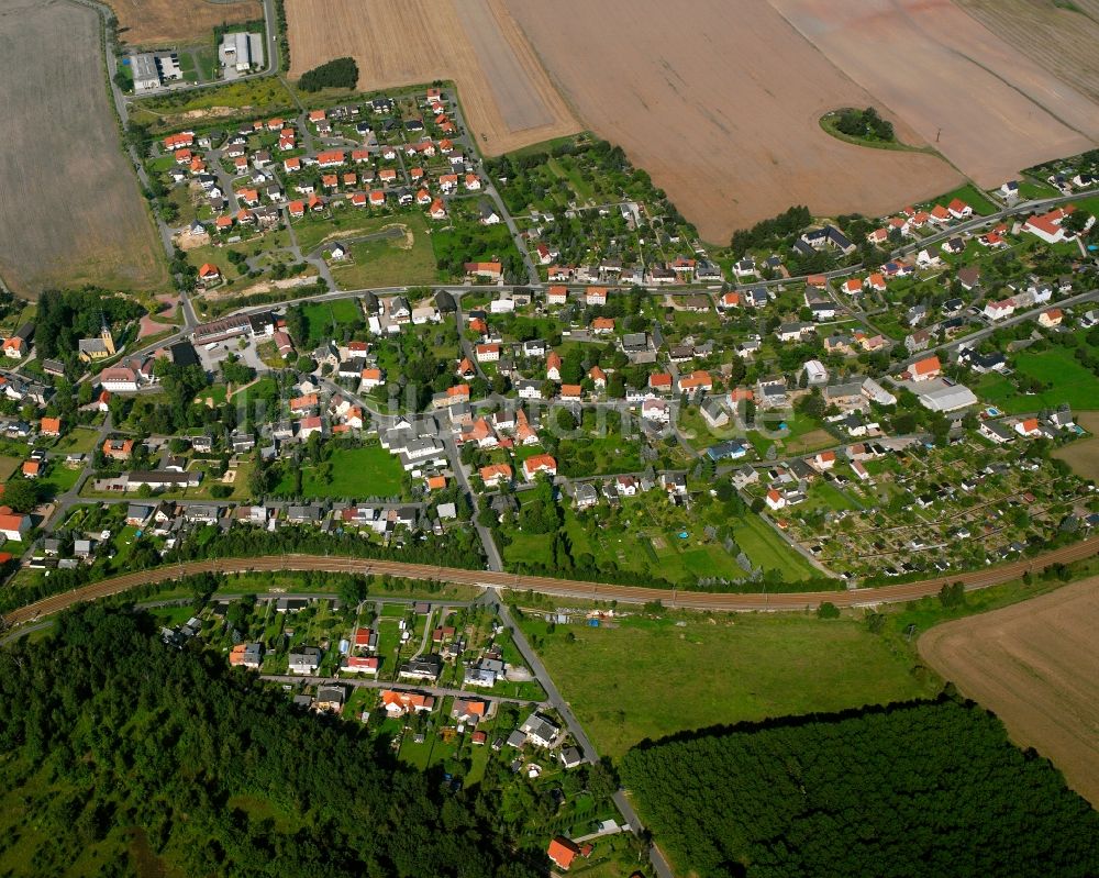 Hilbersdorf aus der Vogelperspektive: Ortsansicht in Hilbersdorf im Bundesland Sachsen, Deutschland