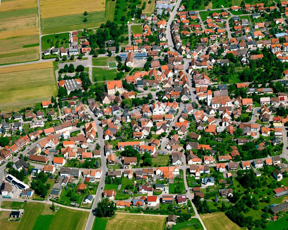 Luftaufnahme Hirrlingen - Ortsansicht in Hirrlingen im Bundesland Baden-Württemberg, Deutschland