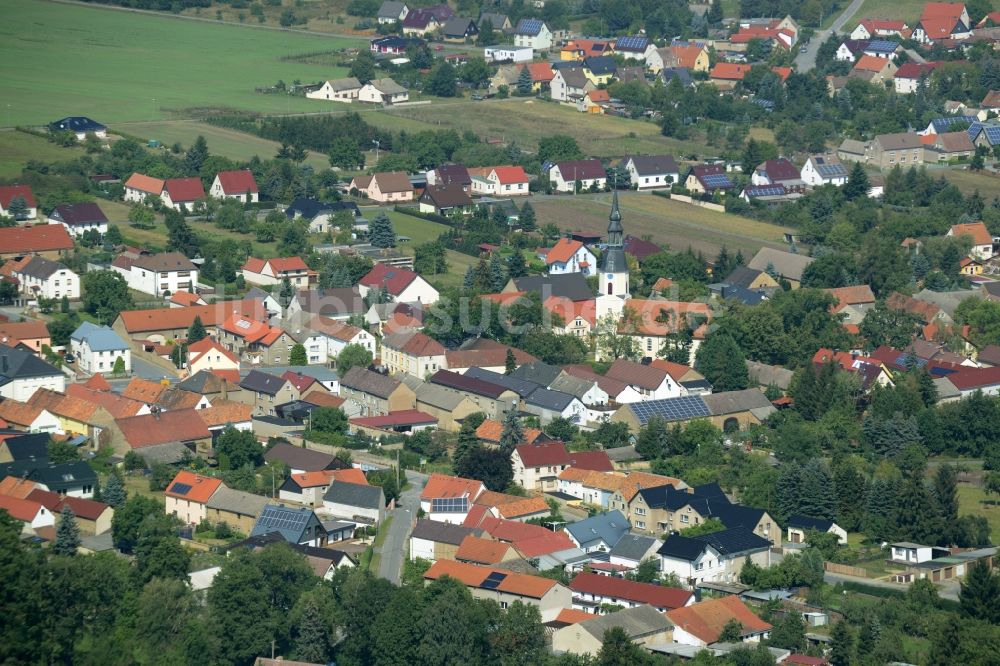 Hirschfeld von oben - Ortsansicht in Hirschfeld im Bundesland Brandenburg