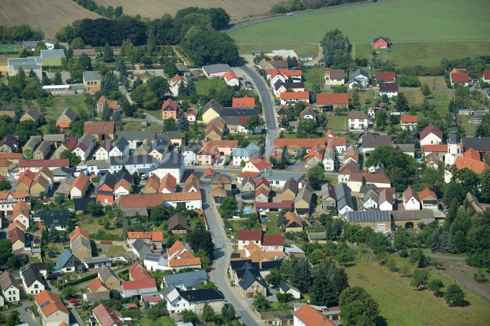 Hirschfeld von oben - Ortsansicht in Hirschfeld im Bundesland Brandenburg