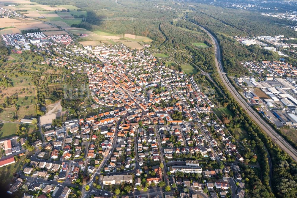 Luftaufnahme Hochstadt - Ortsansicht in Hochstadt im Bundesland Hessen, Deutschland