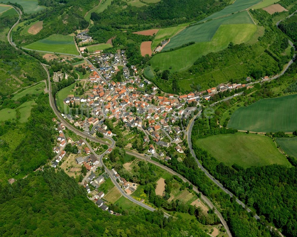 Hochstätten aus der Vogelperspektive: Ortsansicht von Hochstätten im Bundesland Rheinland-Pfalz