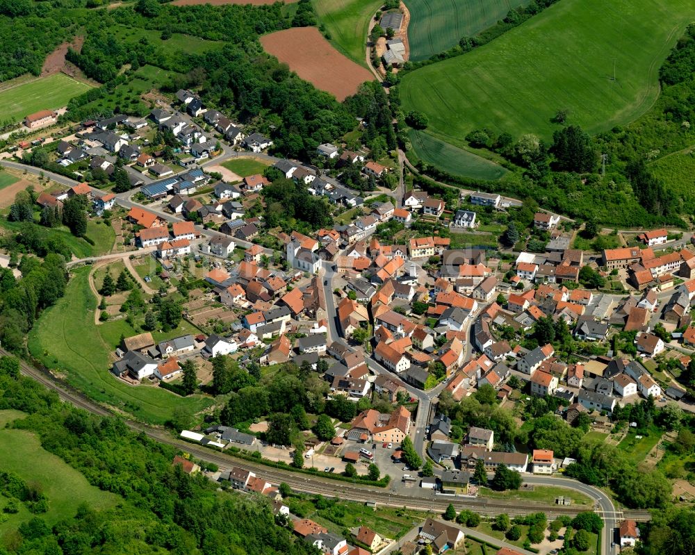 Luftaufnahme Hochstätten - Ortsansicht von Hochstätten im Bundesland Rheinland-Pfalz