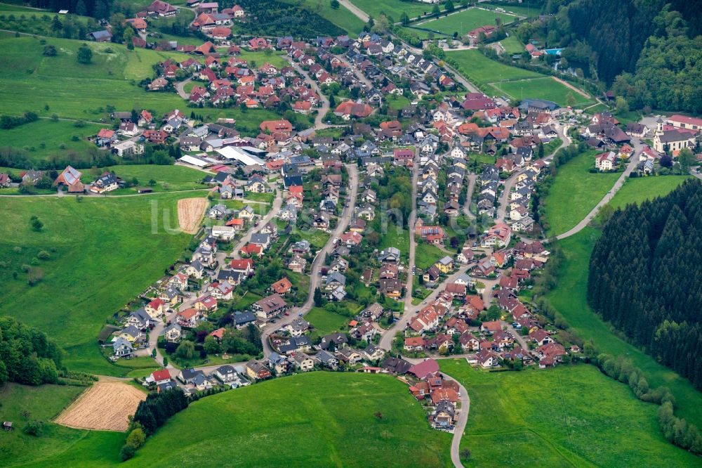 Hofstetten von oben - Ortsansicht in Hofstetten im Bundesland Baden-Württemberg, Deutschland