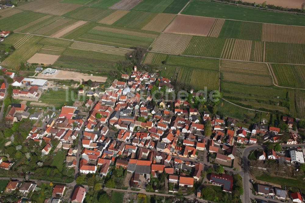 Luftaufnahme Hohen-Sülzen - Ortsansicht vom Hohen-Sülzen im Bundesland Rheinland-Pfalz